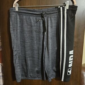 NBA Men's Charcoal and Black Athletic Shorts